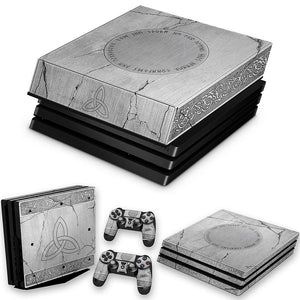 KIT Capa Anti Poeira e Skin Anti-Rage PS4 Pro - Mjolnir Thor Amor e Trovão