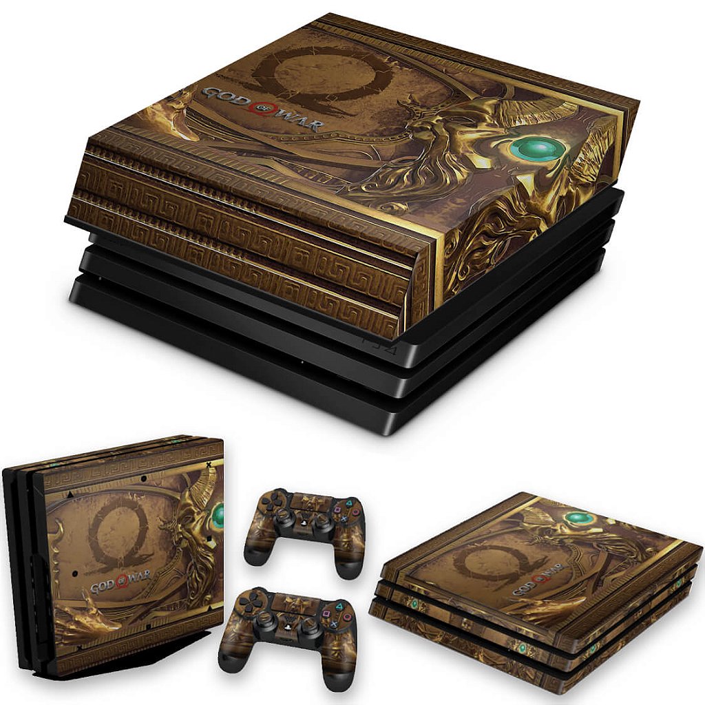 KIT Capa Anti Poeira e Skin Anti-Rage PS4 Pro - Pandora'S Box God Of War