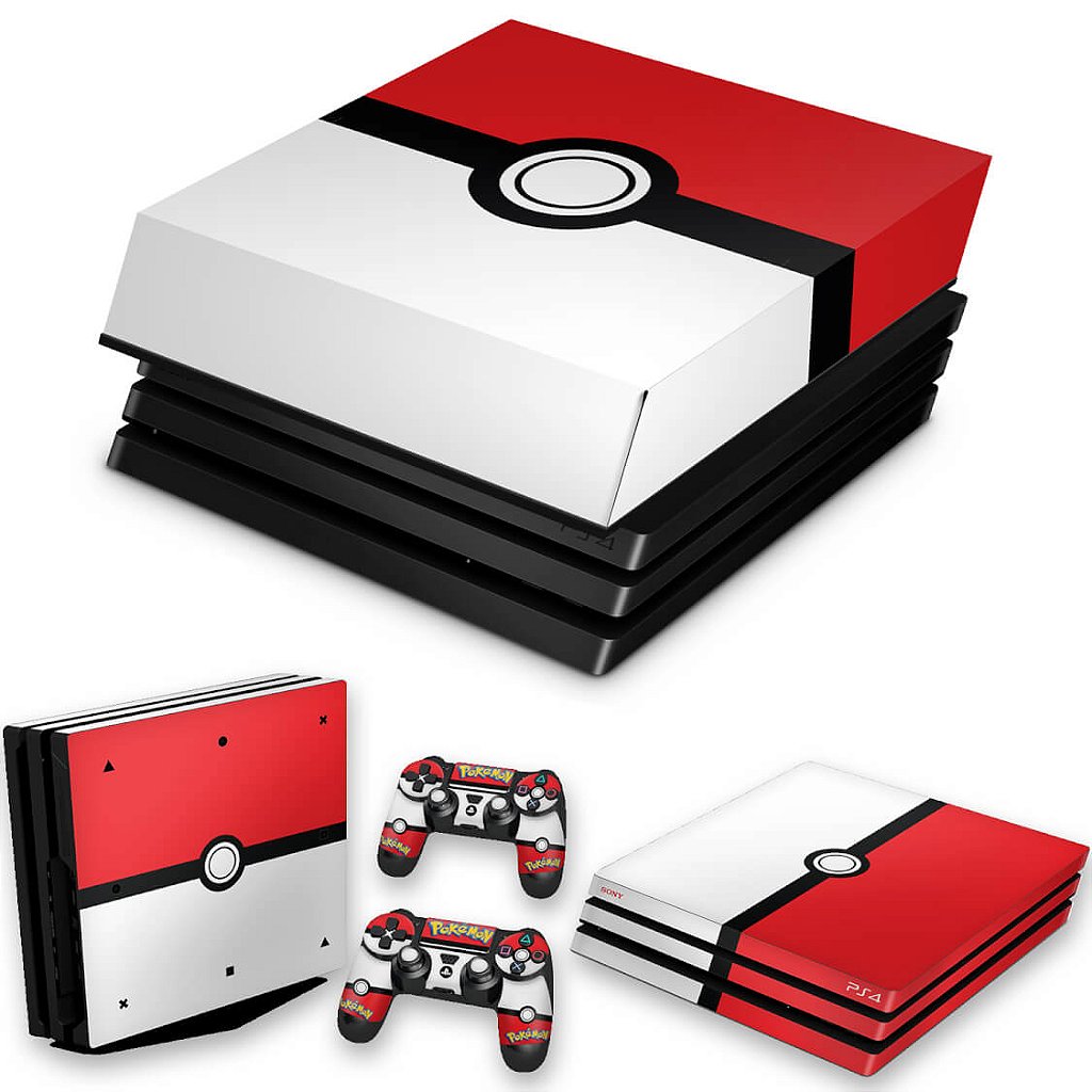 KIT Capa Anti Poeira e Skin Anti-Rage PS4 Pro - Pokemon