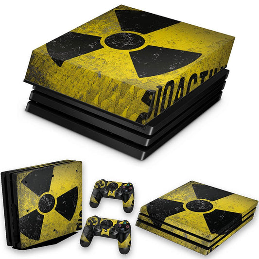 KIT Capa Anti Poeira e Skin Anti-Rage PS4 Pro - Radioativo