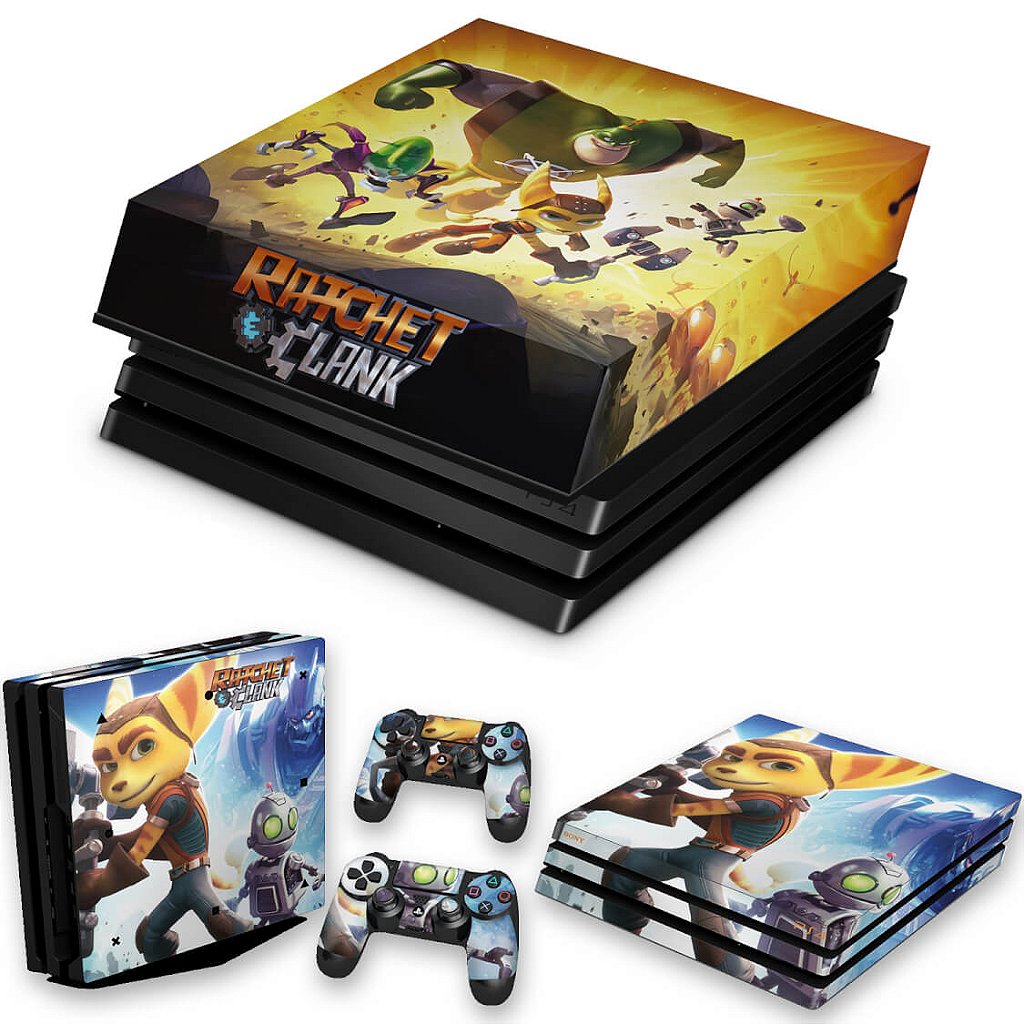 KIT Capa Anti Poeira e Skin Anti-Rage PS4 Pro - Ratchet & Clank