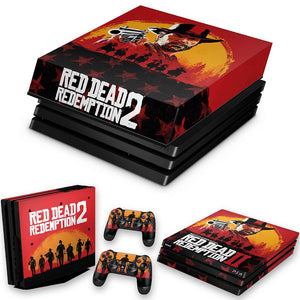 KIT Capa Anti Poeira e Skin Anti-Rage PS4 Pro - Red Dead Redemption 2