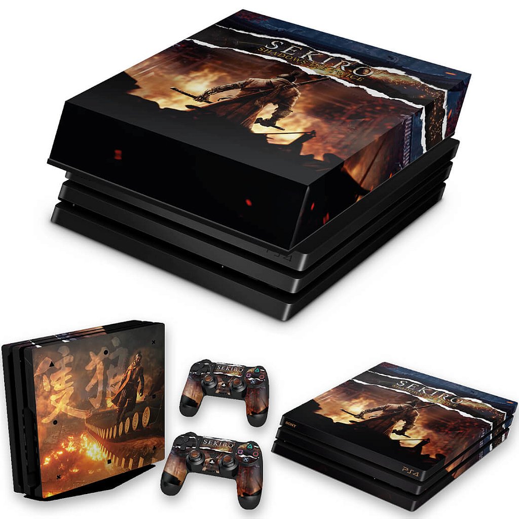 KIT Capa Anti Poeira e Skin Anti-Rage PS4 Pro - Sekiro