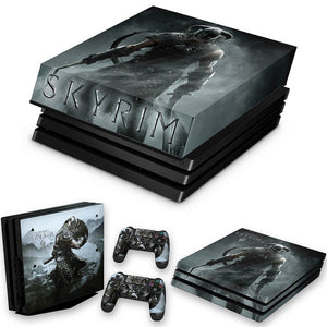 KIT Capa Anti Poeira e Skin Anti-Rage PS4 Pro - Skyrim