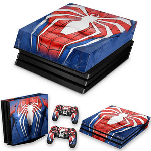 KIT Capa Anti Poeira e Skin Anti-Rage PS4 Pro - Spider-Man Homem Aranha 2