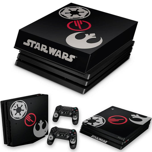 KIT PS4 Pro Skin Anti-Rage e Capa Anti Poeira - Star Wars Battlefront 2 Edition