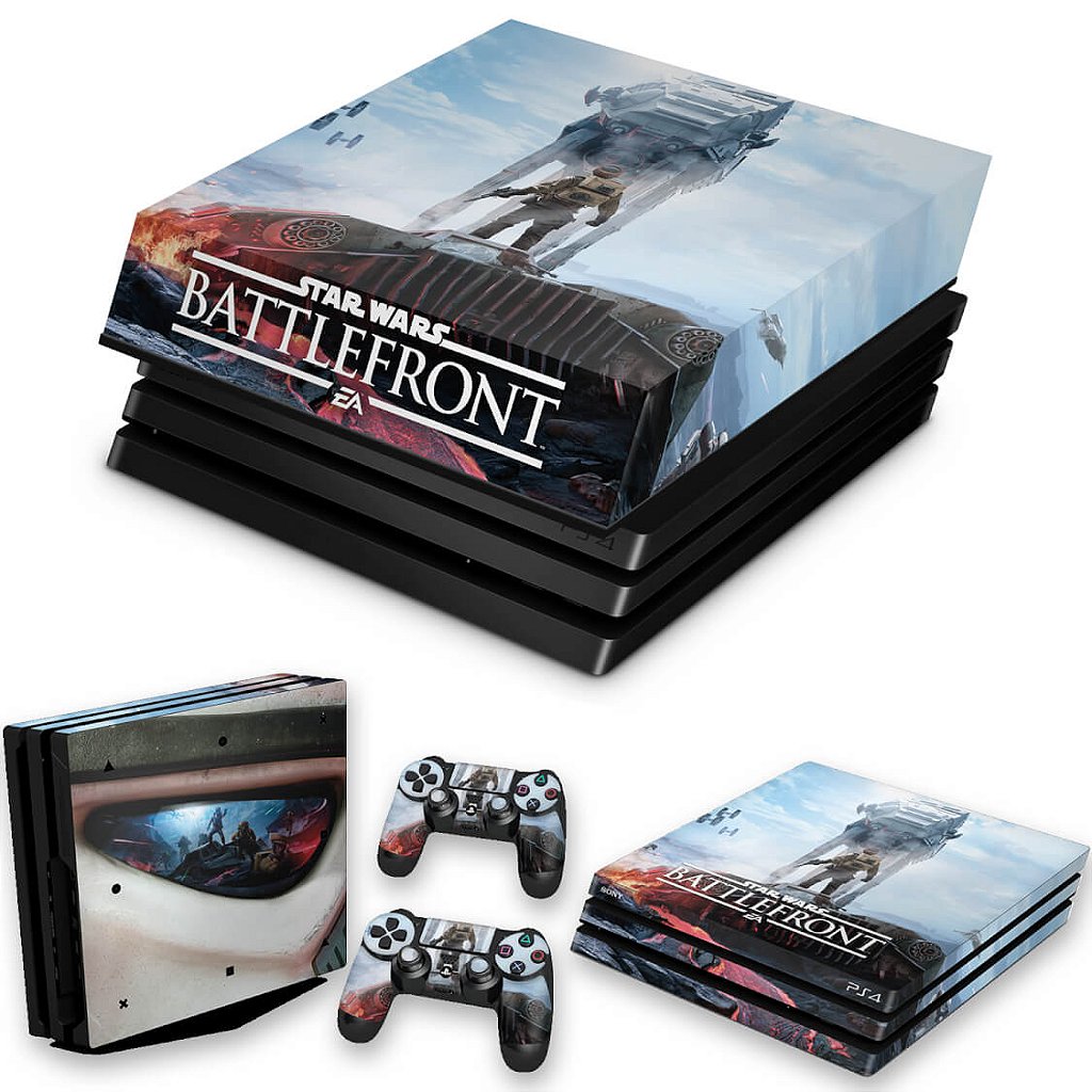 KIT Capa Anti Poeira e Skin Anti-Rage PS4 Pro - Star Wars - Battlefront