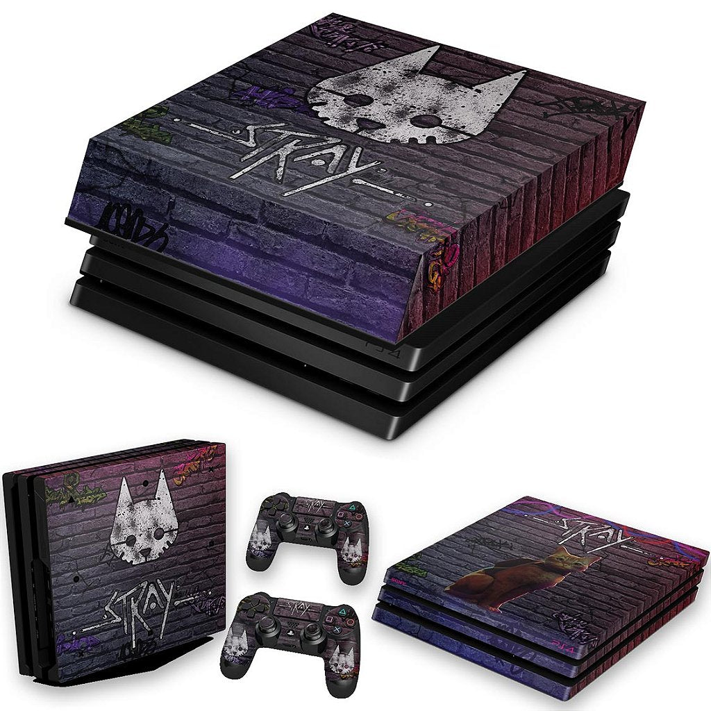 KIT PS4 Pro Skin Anti-Rage e Capa Anti Poeira - Stray