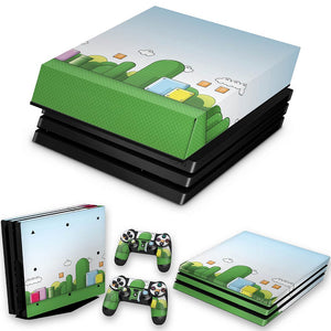 KIT Capa Anti Poeira e Skin Anti-Rage PS4 Pro - Super Mario
