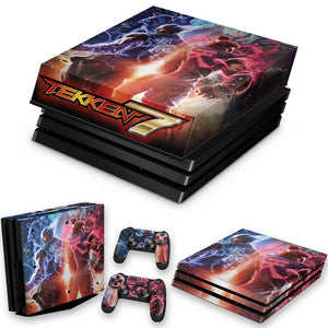 KIT Capa Anti Poeira e Skin Anti-Rage PS4 Pro - Tekken 7
