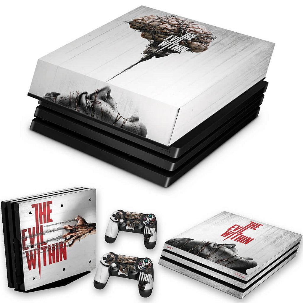 KIT Capa Anti Poeira e Skin Anti-Rage PS4 Pro - The Evil Within
