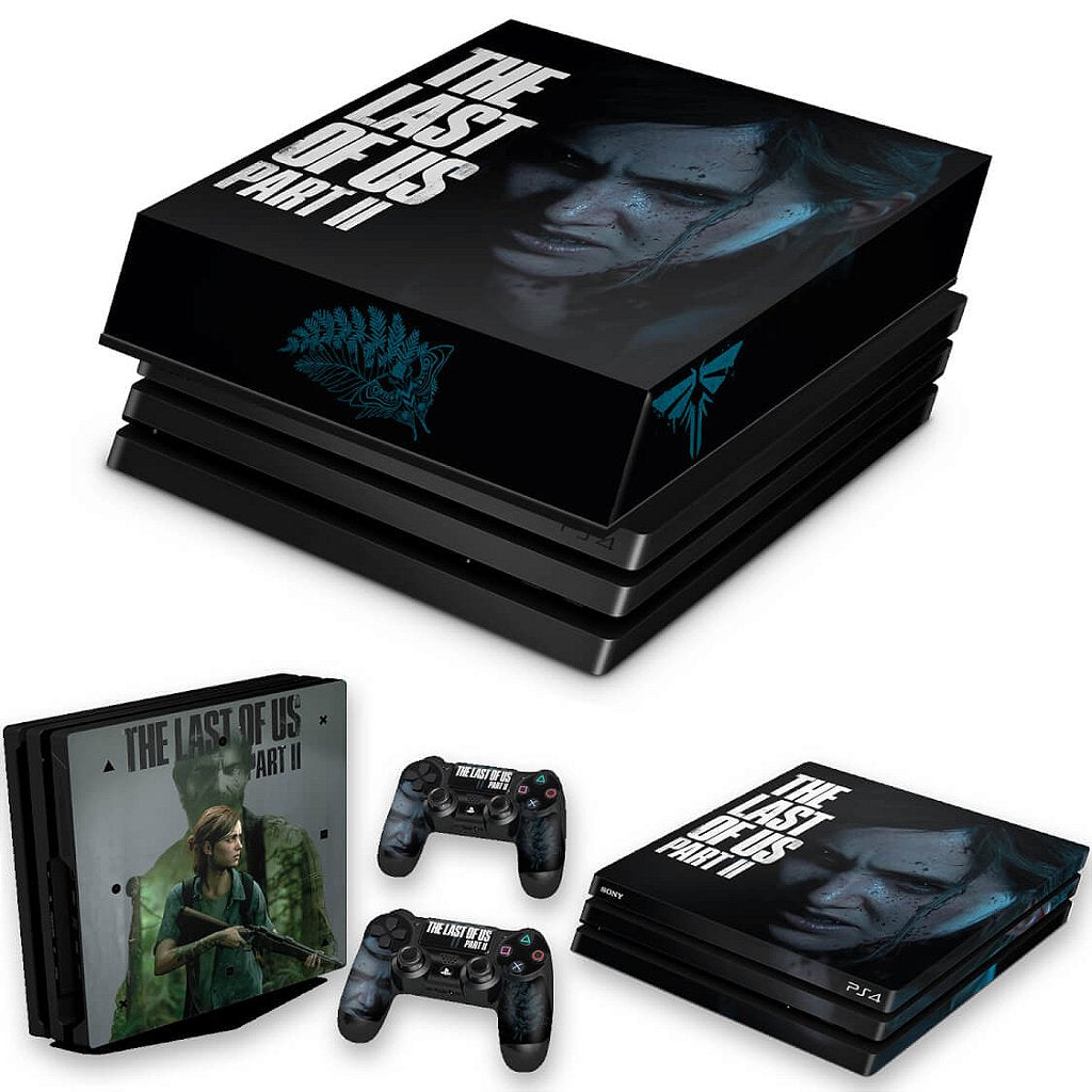 KIT PS4 Pro Skin Anti-Rage e Capa Anti Poeira - The Last Of Us Part 2 Ii B