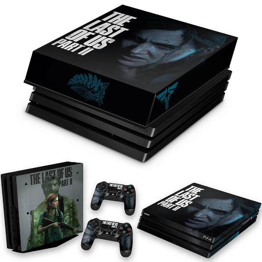 KIT PS4 Pro Skin Anti-Rage e Capa Anti Poeira - The Last Of Us Part 2 Ii B