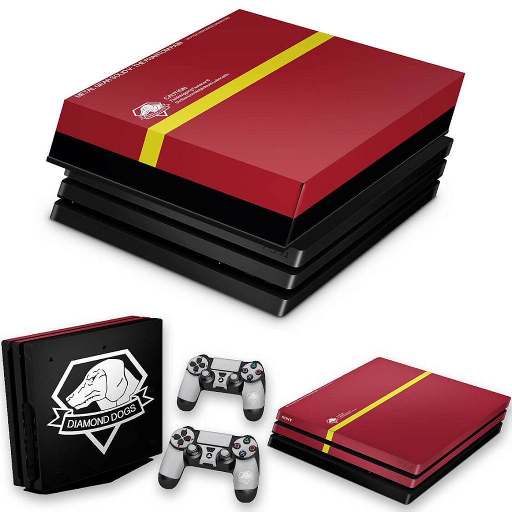 KIT Capa Anti Poeira e Skin Anti-Rage PS4 Pro - The Metal Gear Solid 5 Special Edition