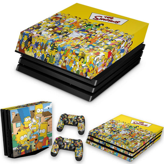 KIT Capa Anti Poeira e Skin Anti-Rage PS4 Pro - The Simpsons