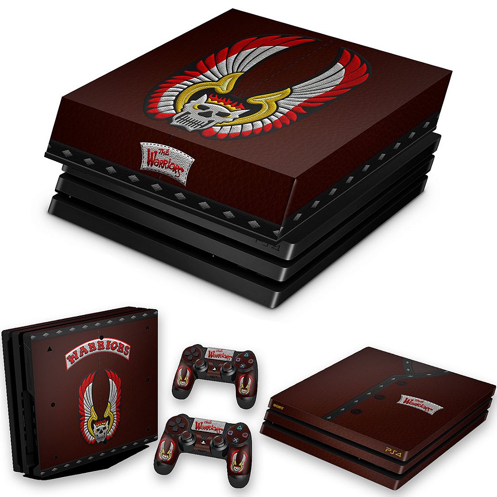 KIT PS4 Pro Skin Anti-Rage e Capa Anti Poeira - The Warriors