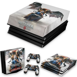 KIT Capa Anti Poeira e Skin Anti-Rage PS4 Pro - The Witcher 3: Wild Hunt - Blood And Wine