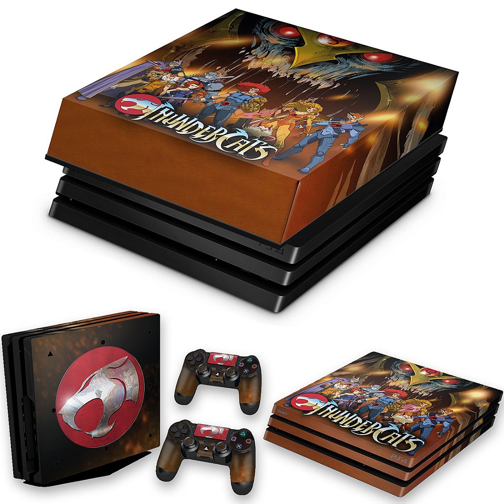 KIT PS4 Pro Skin Anti-Rage e Capa Anti Poeira - Thundercats B