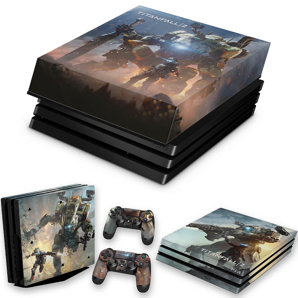 KIT Capa Anti Poeira e Skin Anti-Rage PS4 Pro - Titanfall 2 #B
