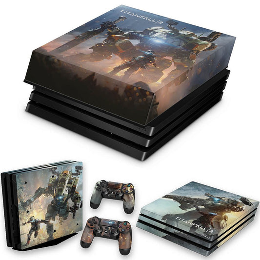 KIT Capa Anti Poeira e Skin Anti-Rage PS4 Pro - Titanfall 2 #B