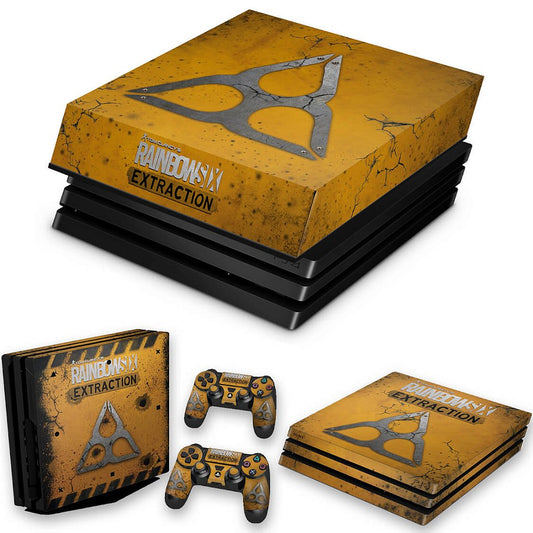 KIT PS4 Pro Skin Anti-Rage e Capa Anti Poeira - Tom Clancy's Rainbow Six Siege Extraction