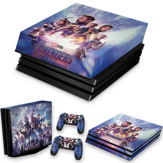 KIT PS4 Pro Skin Anti-Rage e Capa Anti Poeira - Vingadores Ultimato Endgame