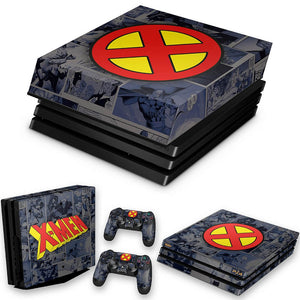 KIT Capa Anti Poeira e Skin Anti-Rage PS4 Pro - X-Men Comics