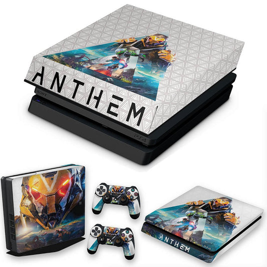 KIT PS4 Slim Skin Anti-Rage e Capa Anti Poeira - Anthem