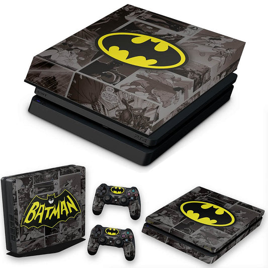 KIT PS4 Slim Skin Anti-Rage e Capa Anti Poeira - Batman Comics