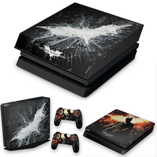 KIT Capa Anti Poeira e Skin Anti-Rage PS4 Slim - Batman - The Dark Knight