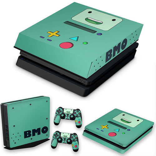 KIT Capa Anti Poeira e Skin Anti-Rage PS4 Slim - BMO Hora de Aventura