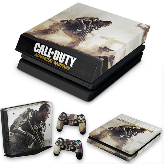 KIT Capa Anti Poeira e Skin Anti-Rage PS4 Slim - Call Of Duty Advanced Warfare