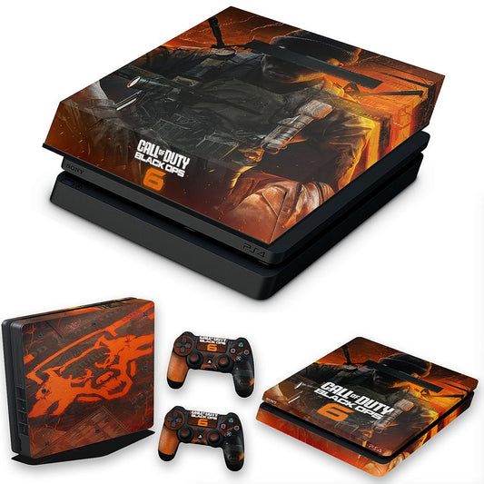 KIT PS4 Slim Skin Anti-Rage e Capa Anti Poeira - Call of Duty Black Ops 6