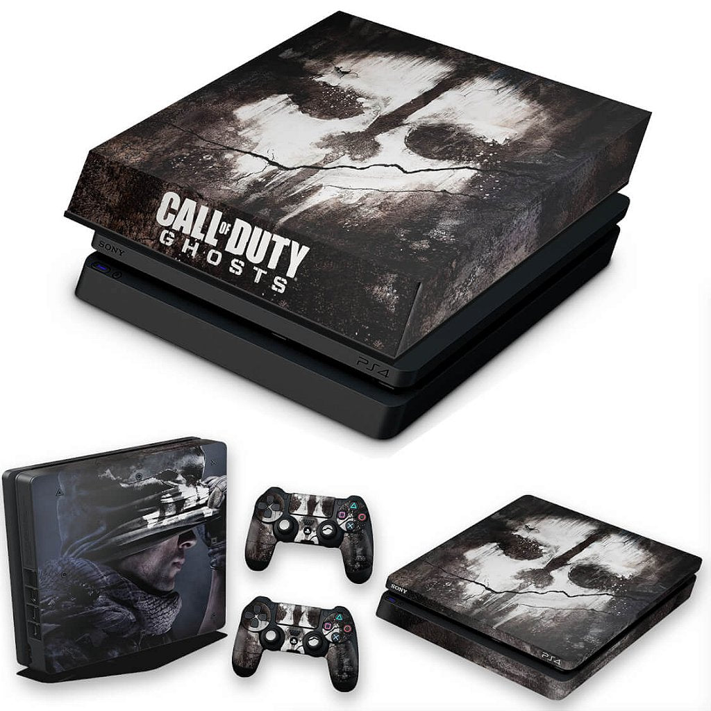 KIT Capa Anti Poeira e Skin Anti-Rage PS4 Slim - Call Of Duty Ghosts
