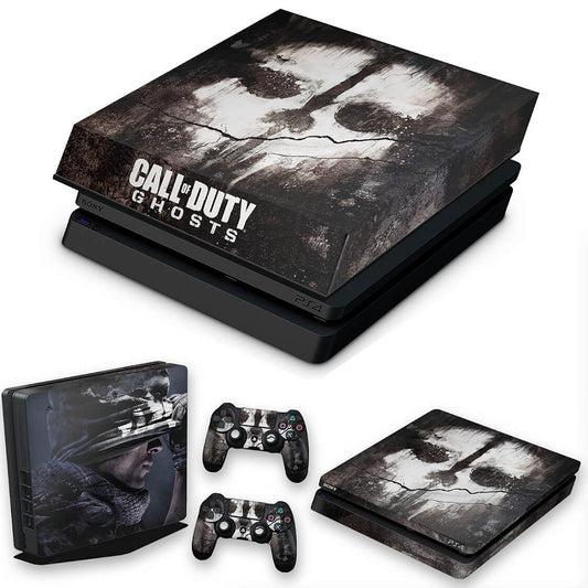 KIT Capa Anti Poeira e Skin Anti-Rage PS4 Slim - Call Of Duty Ghosts