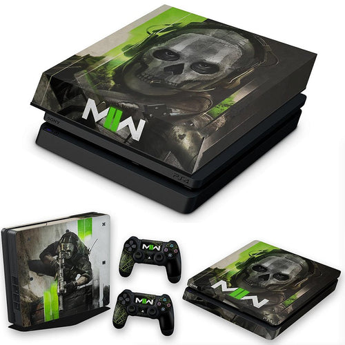 KIT Capa Anti Poeira e Skin Anti-Rage PS4 Slim - Call Of Duty Modern Warfare II