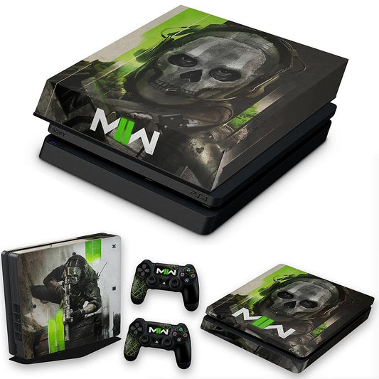 KIT PS4 Slim Skin Anti-Rage e Capa Anti Poeira - Call Of Duty Modern Warfare II