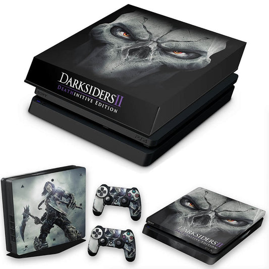 KIT Capa Anti Poeira e Skin Anti-Rage PS4 Slim - Darksiders Deathinitive Edition