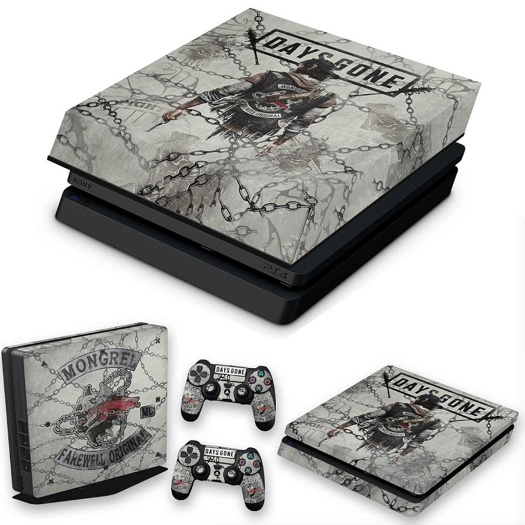 KIT Capa Anti Poeira e Skin Anti-Rage PS4 Slim - Days Gone