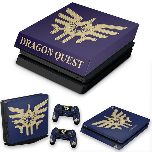 KIT PS4 Slim Skin Anti-Rage e Capa Anti Poeira - Dragon Quest Bundle