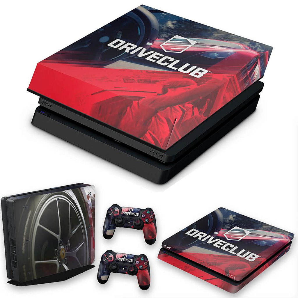 KIT Capa Anti Poeira e Skin Anti-Rage PS4 Slim - Driveclub