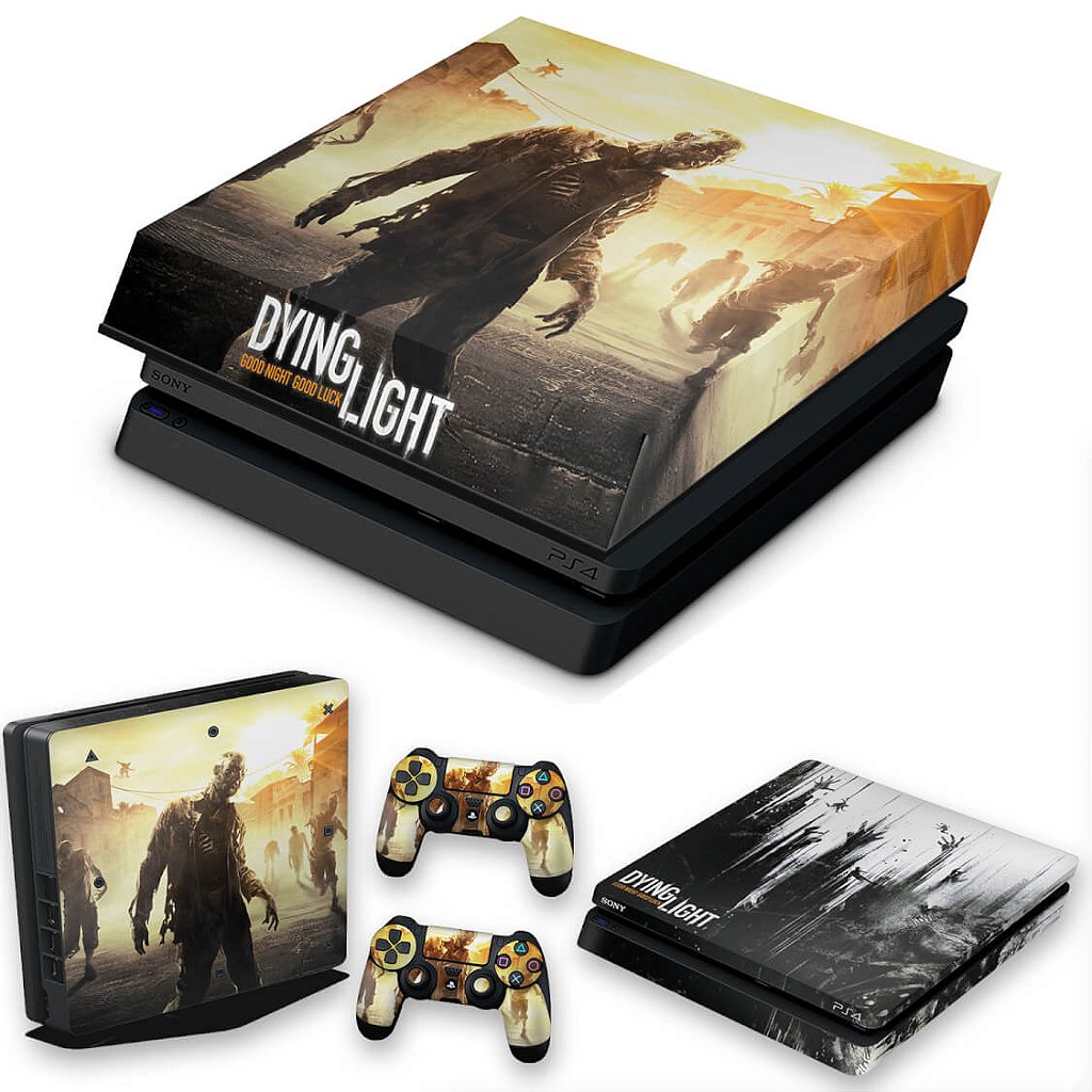 KIT Capa Anti Poeira e Skin Anti-Rage PS4 Slim - Dying Light