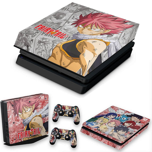 KIT Capa Anti Poeira e Skin Anti-Rage PS4 Slim - Fairy Tail