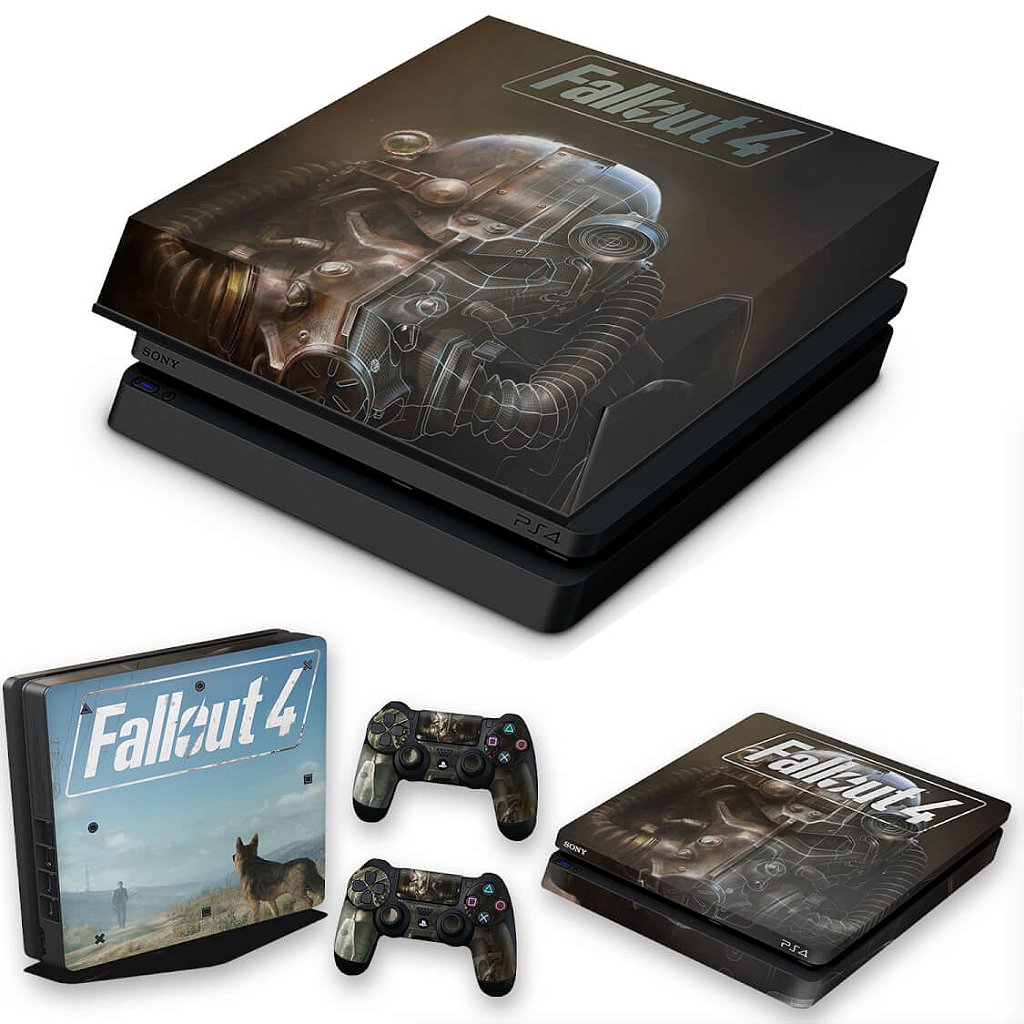KIT Capa Anti Poeira e Skin Anti-Rage PS4 Slim - Fallout 4