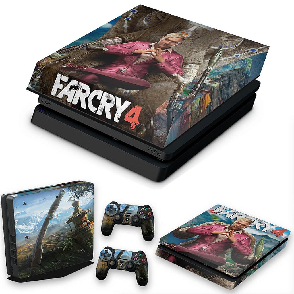 KIT Capa Anti Poeira e Skin Anti-Rage PS4 Slim - Far Cry 4