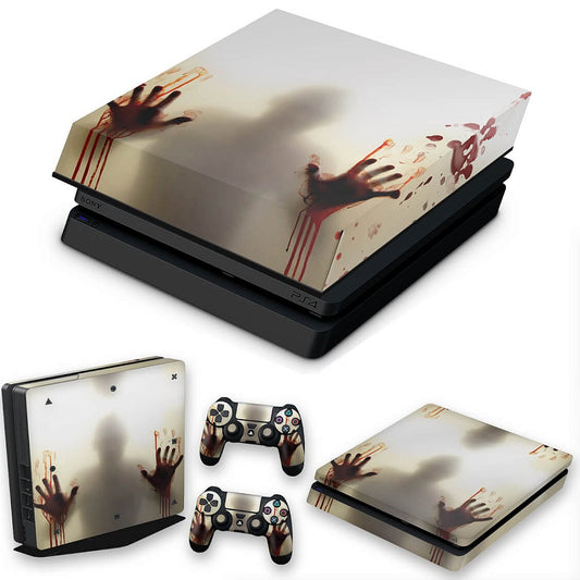 KIT Capa Anti Poeira e Skin Anti-Rage PS4 Slim - Fear The Walking Dead
