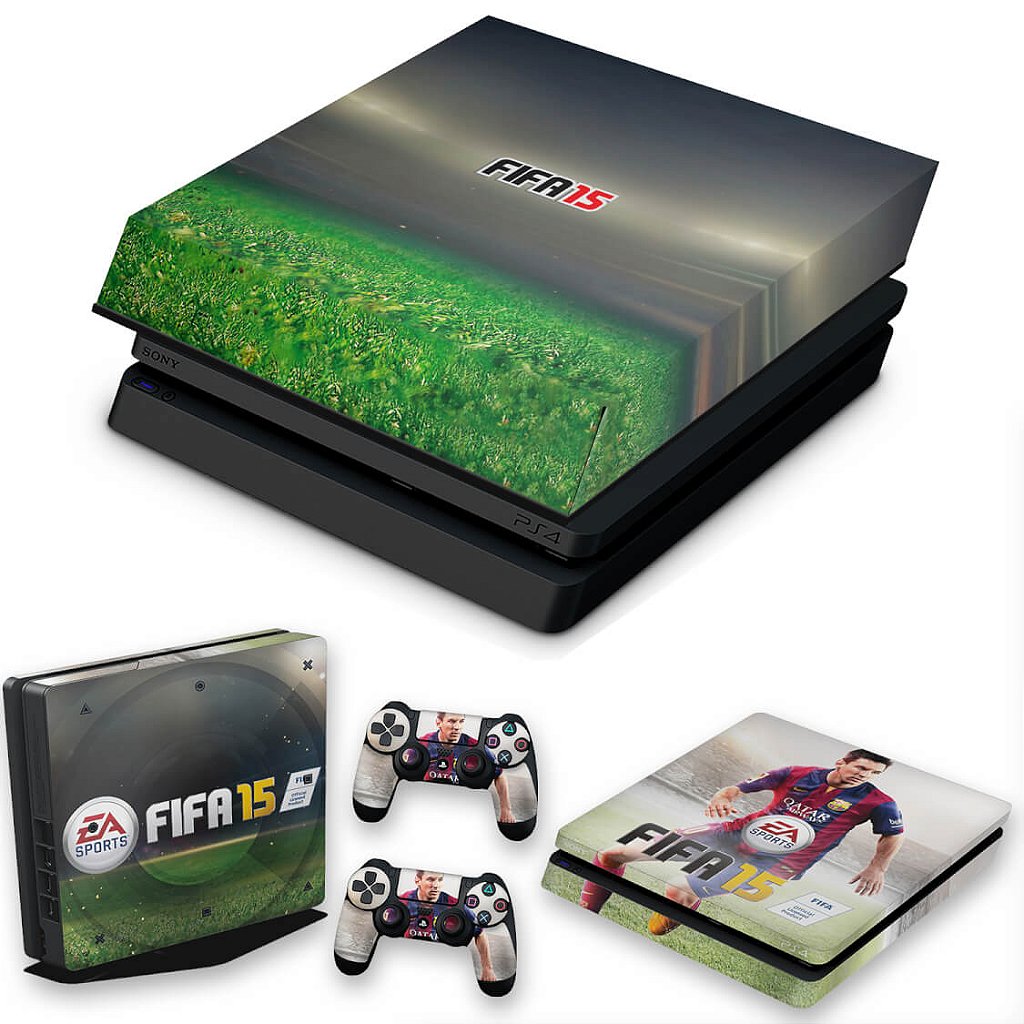 KIT Capa Anti Poeira e Skin Anti-Rage PS4 Slim - Fifa 15
