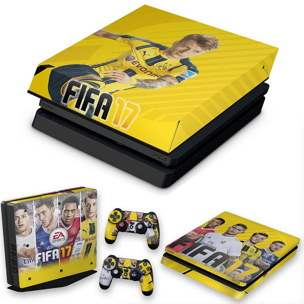 KIT Capa Anti Poeira e Skin Anti-Rage PS4 Slim - Fifa 17