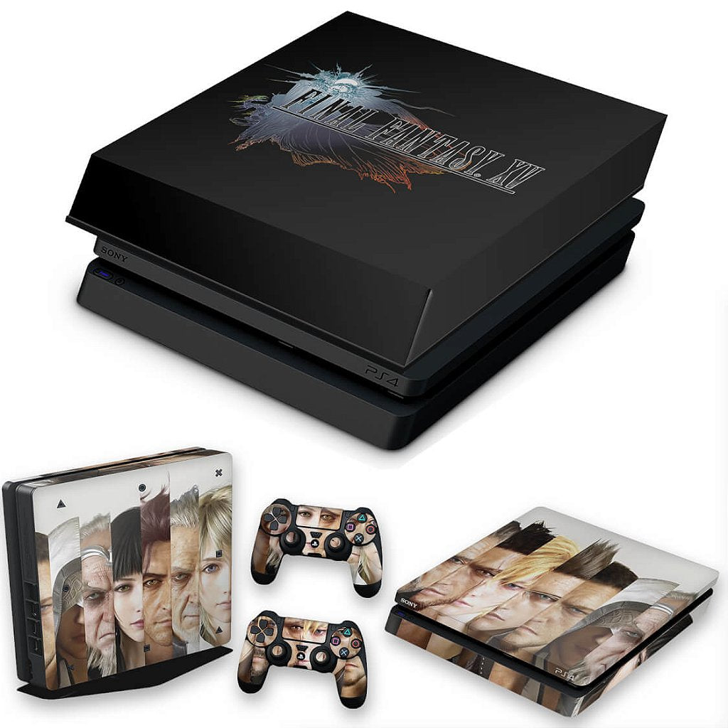 KIT Capa Anti Poeira e Skin Anti-Rage PS4 Slim - Final Fantasy Xv #A