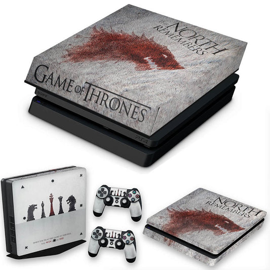 KIT Capa Anti Poeira e Skin Anti-Rage PS4 Slim - Game Of Thrones #A